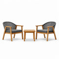 Ensemble de Mobilier de Jardin en Bois et Résine Gris
