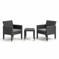 Ensemble de Mobilier de Jardin en Rotin synthétique Noir