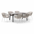 Ensemble de salle à manger extérieur en aluminium et polypropylène