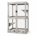 Cage en bois avec portes grillagées 165 cm