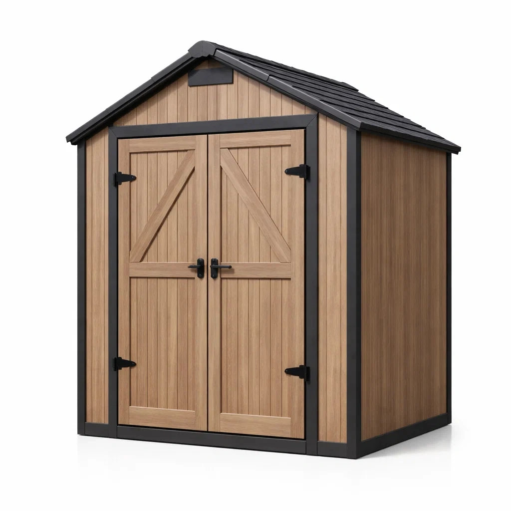 Abri de jardin en résine avec double porte