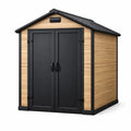Cabane de jardin en plastique avec portes métalliques 200x150x200 cm