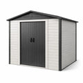 Abri de jardin en plastique Gris/Noir 185x152x226 cm