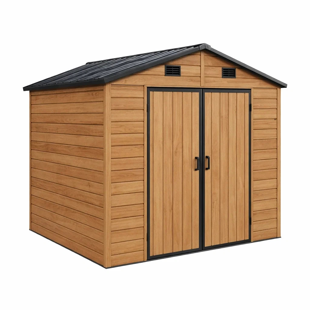 Abri de Jardin en Plastique avec Double Porte 185x152x226 cm