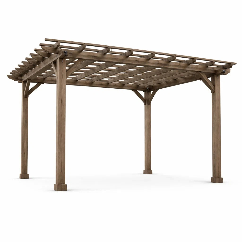 Pergola en bois de pin 3x4 m Marron