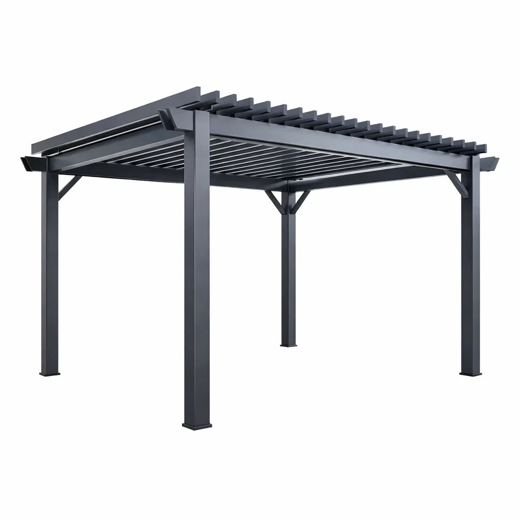 Pergola en aluminium gris foncé 300x400 cm