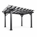 Pergola de jardin en aluminium noire 3x3 m
