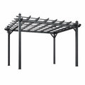 Pergola de Jardin en Acier Noir 3x3 m
