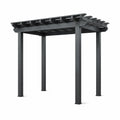 Pergola en aluminium gris 3x3x2.3 m