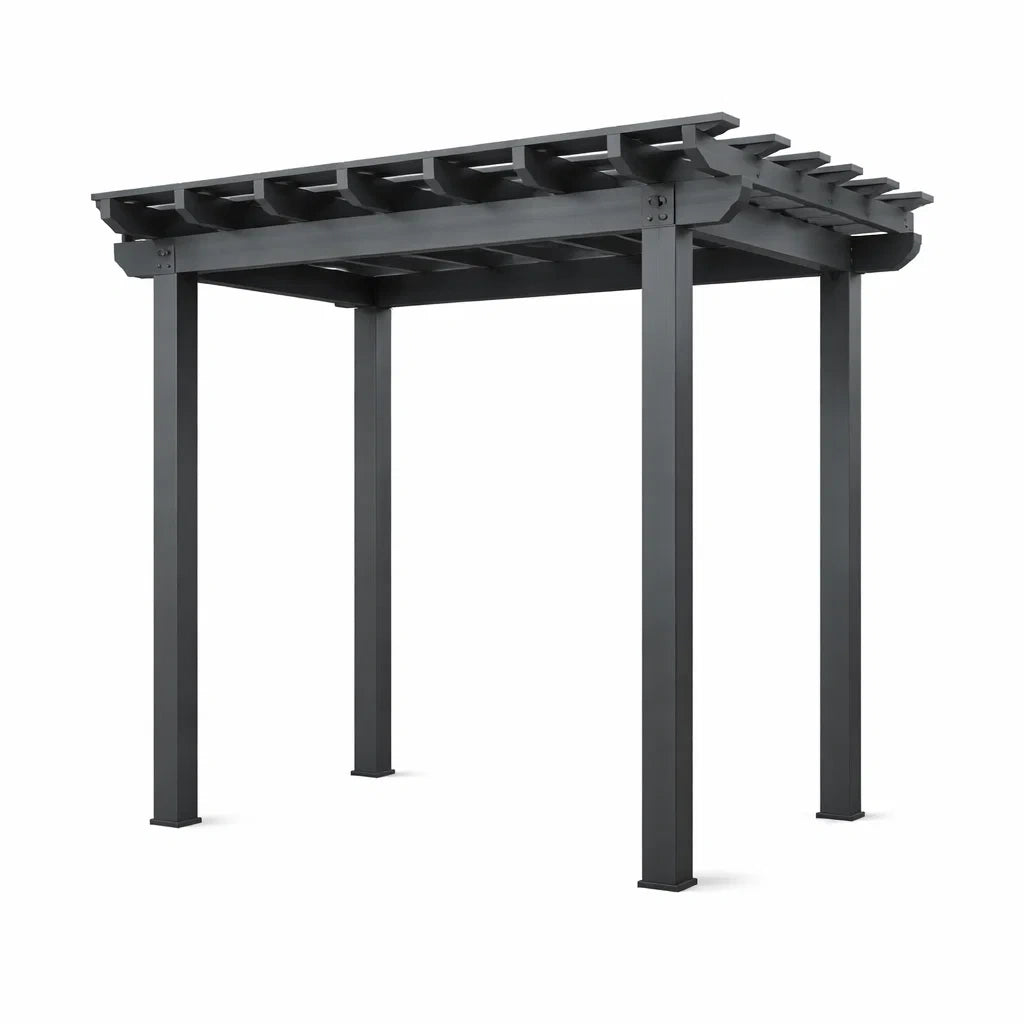 Pergola en aluminium gris 3x3x2.3 m