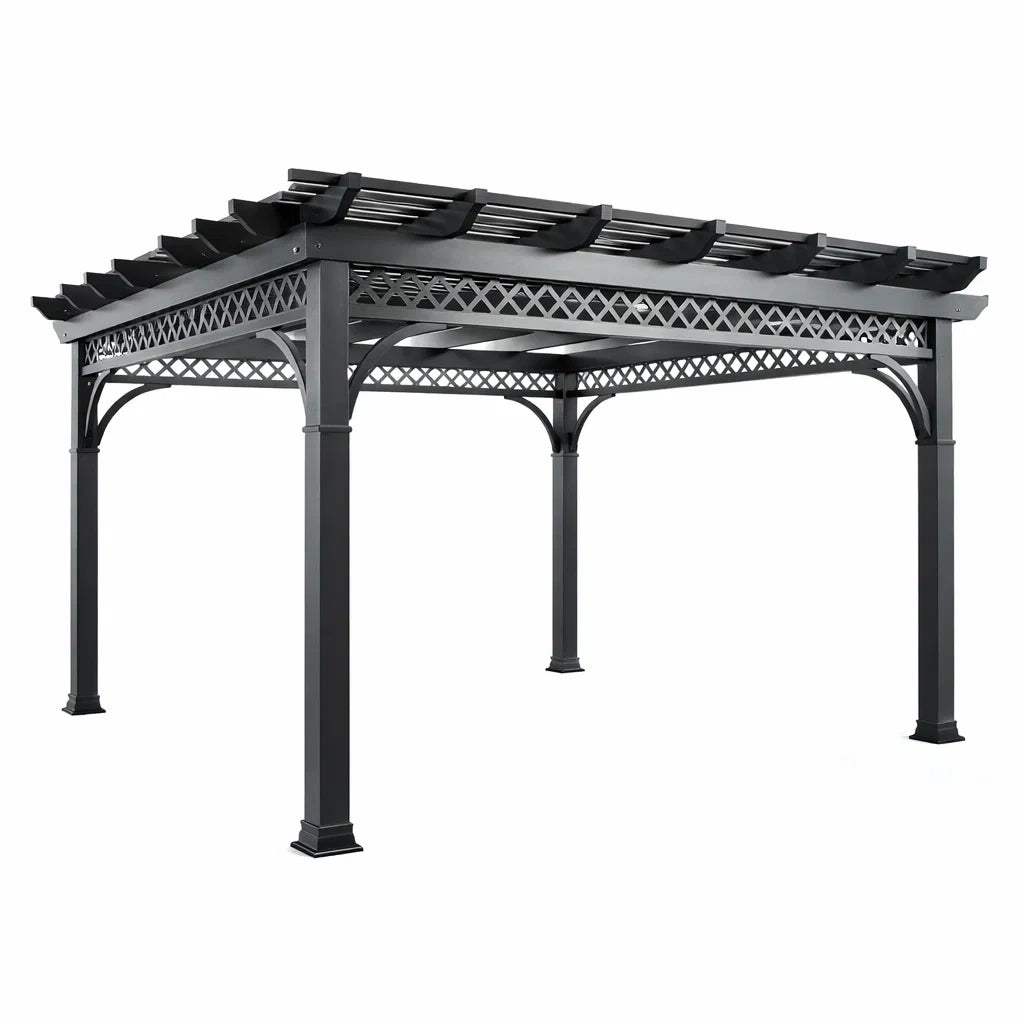 Pergola en aluminium gris anthracite 300x400 cm
