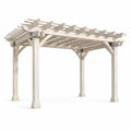 Pergola de jardin en bois blanc 300 x 300 x 270 cm