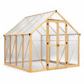 Serre de jardin en bois avec panneaux en polycarbonate