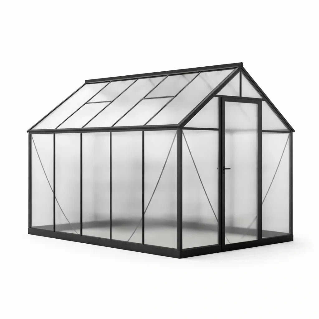 Serre en Aluminium et Polycarbonate Gris