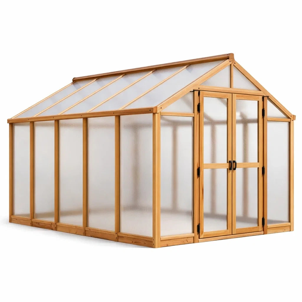 Serre en Bois et Polycarbonate 300x200x200 cm
