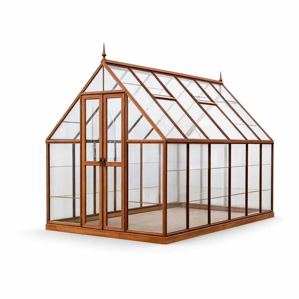 Serre de Jardin en Bois et Verre Trempé
