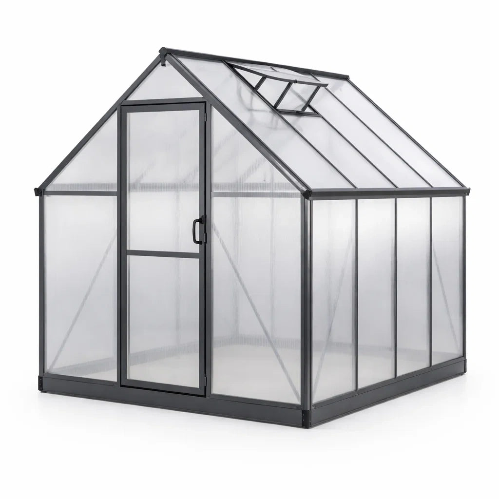 Serre de jardin en aluminium et polycarbonate 250x190x195 cm