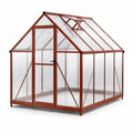 Serre de Jardin en Aluminium et Polycarbonate 4 mm Marron/Transparent