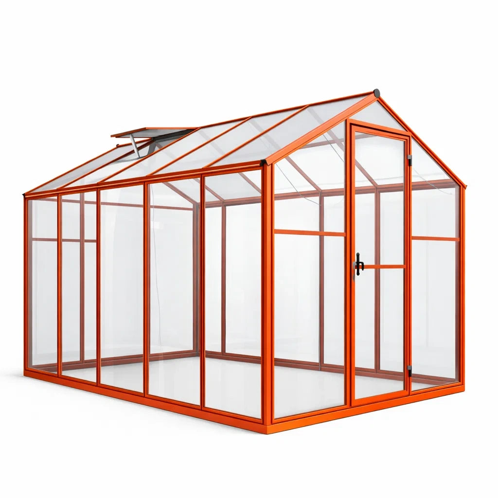 Serre Jardin en Aluminium et Polycarbonate Transparent 310x190x195 cm