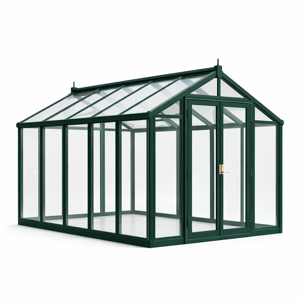 Serre en aluminium et verre trempé vert 300x200x250 cm